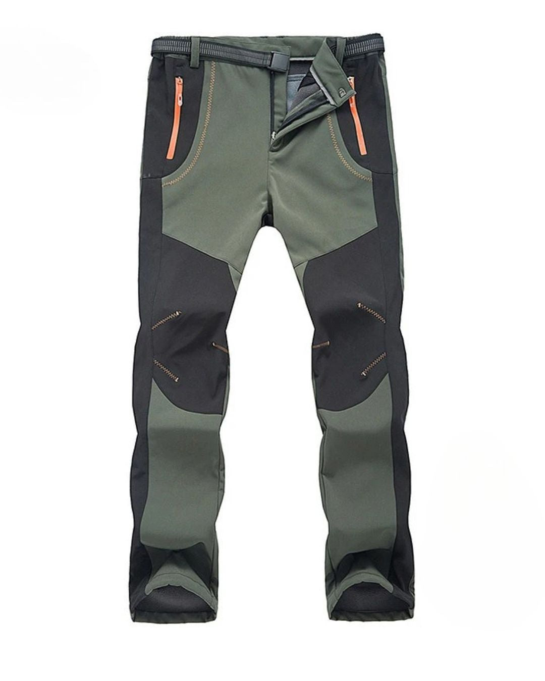 LNGXO Dicke Warme Fleece-Wanderhose Herren Winter Wasserdicht Winddicht Outdoor Softshell Regenhose Trekking Camping
