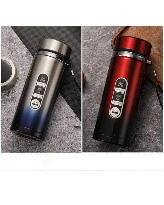 800 ml-1 l Edelstahl-Thermosflasche mit LED-Temperaturanzeige Tragbarer Trinkbecher