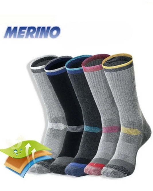 2 Paar Thermosocken aus Merinowolle für Herren und Damen.