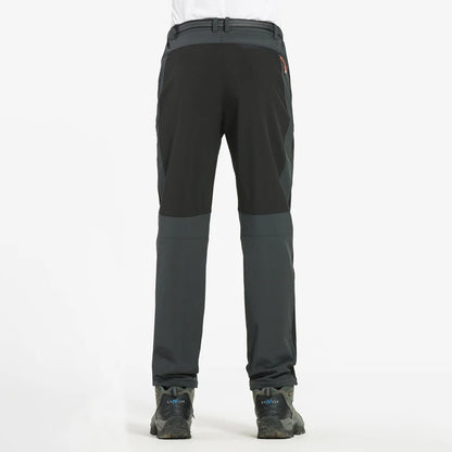 LNGXO Dicke Warme Fleece-Wanderhose Herren Winter Wasserdicht Winddicht Outdoor Softshell Regenhose Trekking Camping