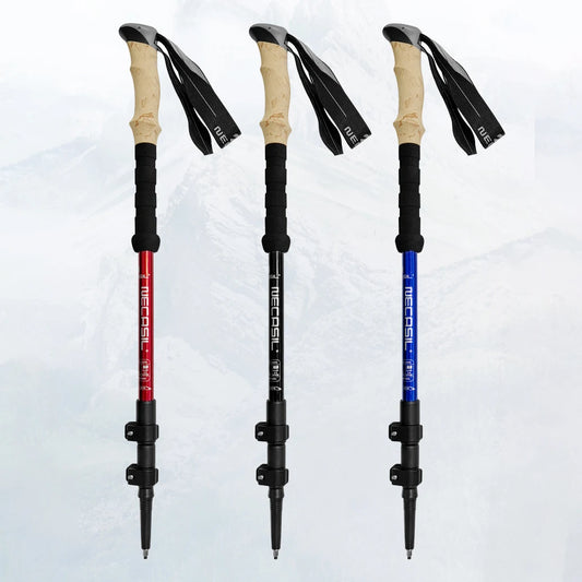 1 Stück Aluminium Outdoor Trekking Stöcke 135cm.