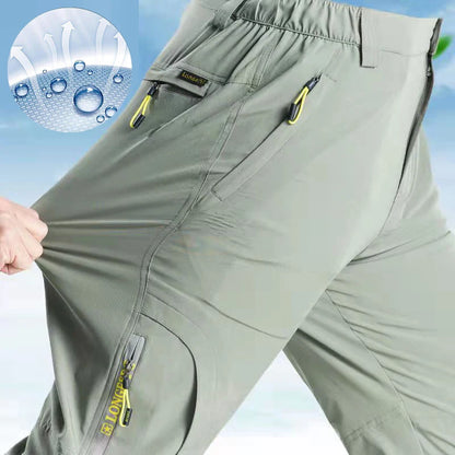Wanderhose Herren Stretch Wasserdicht Taktische Hose Reißverschlusstaschen Hose