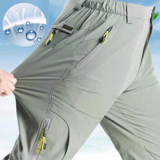 Wanderhose Herren Stretch Wasserdicht Taktische Hose Reißverschlusstaschen Hose