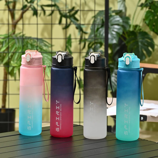 1 Stk. 800 ML Sportwasserflasche mit großer Kapazität, Auslaufsicher.