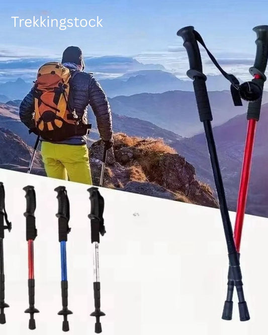 Trekkingstöcke, stoßdämpfend, faltbar, ultraleicht, geeignet für Outdoor-Rucksackreisen und Ausflüge.